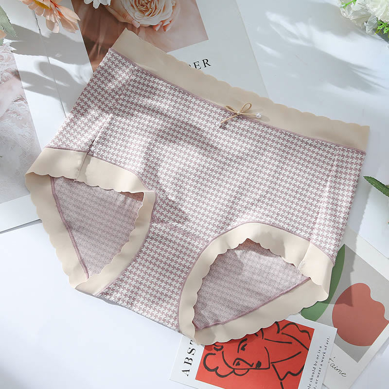 Culotte à carreaux taille haute sans couture (lot de 3) - Violet - 3XL - image 7