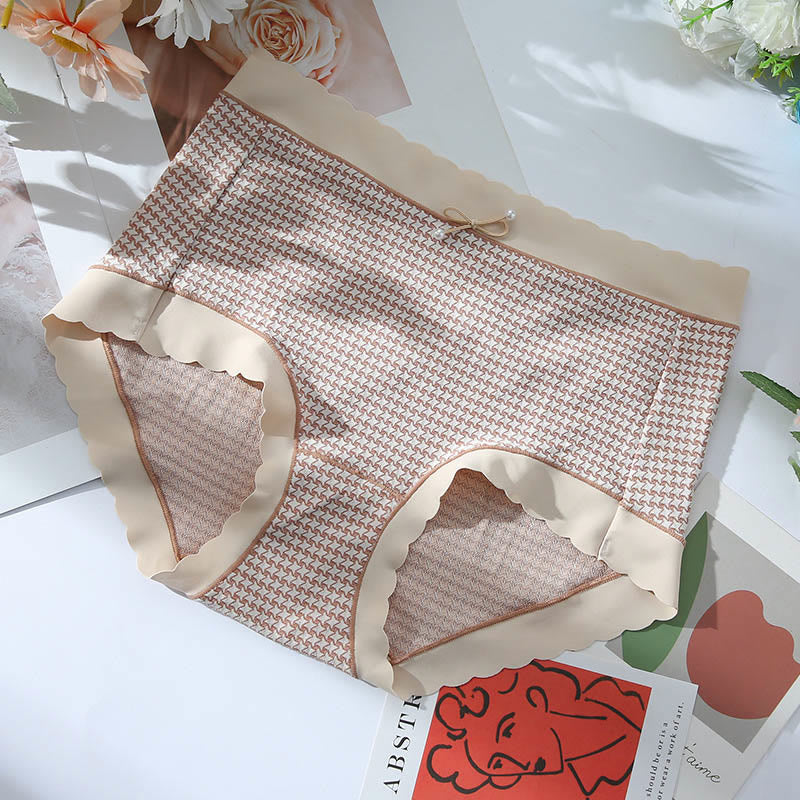 Culotte à carreaux taille haute sans couture (lot de 3) - Kaki - 3XL - image 9