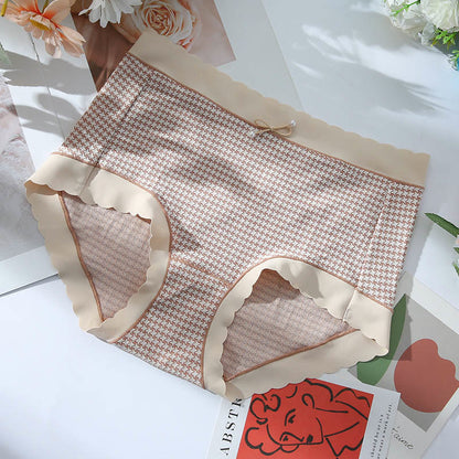 Culotte à carreaux taille haute sans couture (lot de 3) - Kaki - 3XL - image 9
