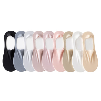 Chaussettes invisibles en soie glacée grande taille (5 paires)
