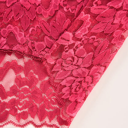 Culottes sexy taille moyenne en dentelle douce grande taille (lot de 3)