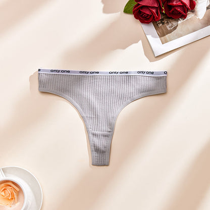 String sexy en coton uni grande taille (lot de 3)