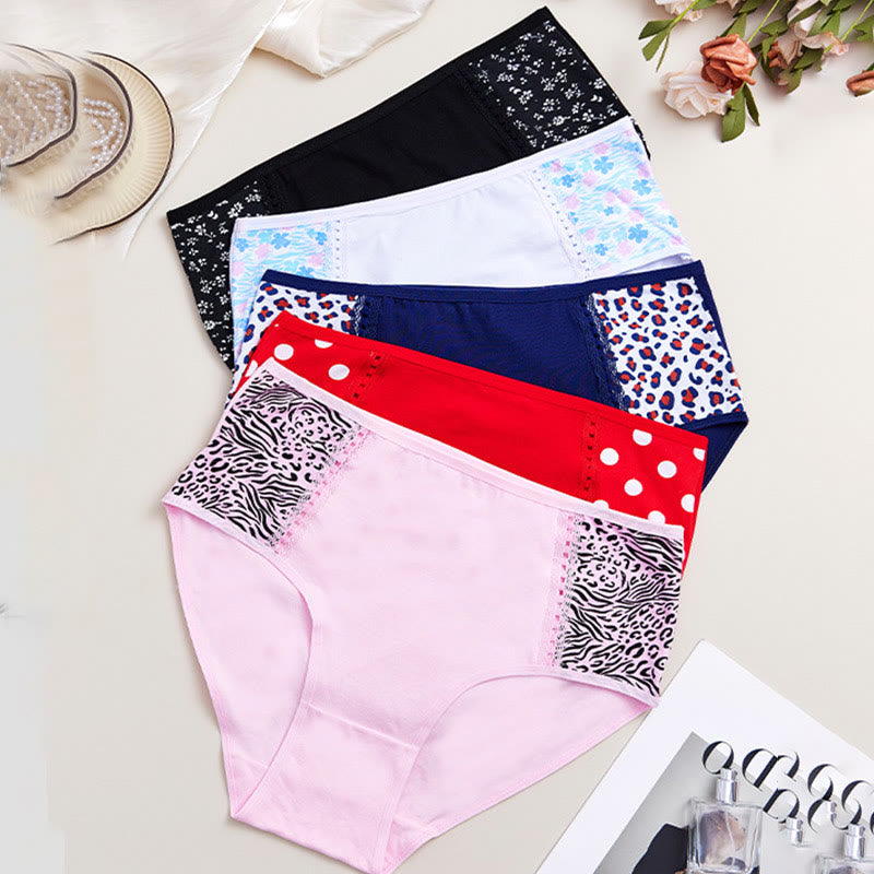 Culotte taille haute grande taille à imprimé latéral (lot de 3)