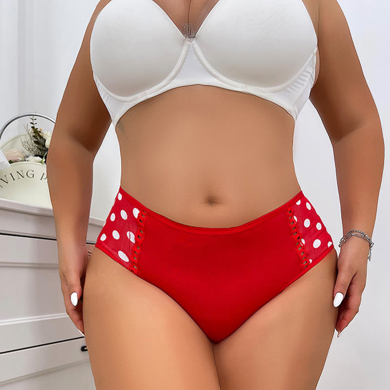 Culotte taille haute grande taille à imprimé latéral (lot de 3)