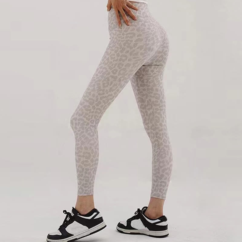 Legging de yoga léopard taille haute - image 1