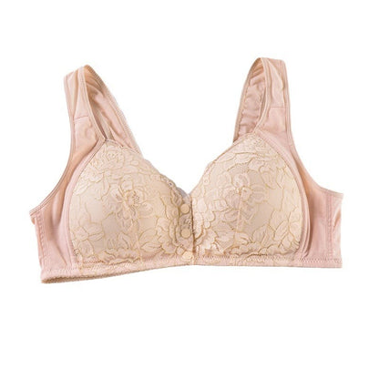 Soutien-gorge débardeur sans armatures en dentelle avec fermeture sur le devant, grande taille