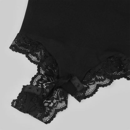 Camisole une-pièce en dentelle avec entrejambe en T