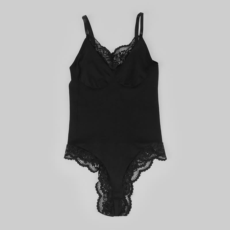 Camisole une-pièce en dentelle avec entrejambe en T