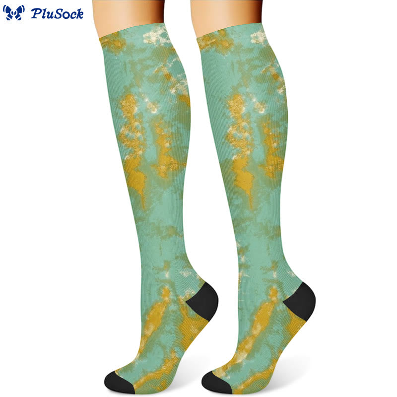 Chaussettes de compression ombrées tie-dye (3 paires)