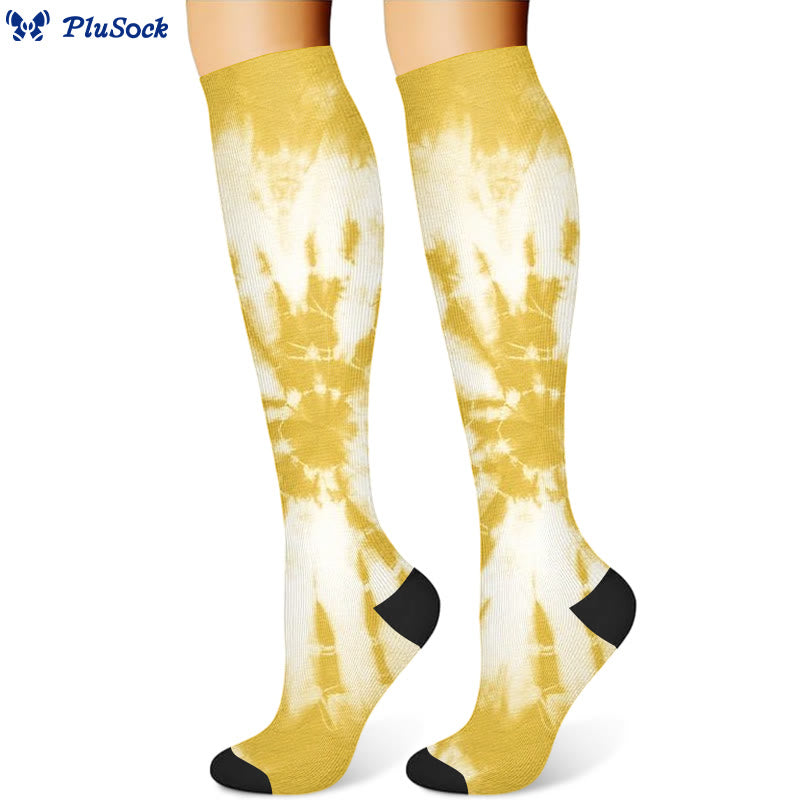 Chaussettes de compression ombrées tie-dye (3 paires)