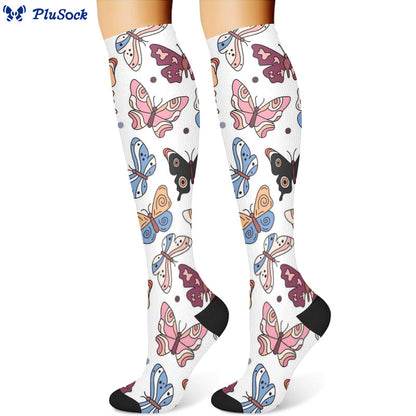 Chaussettes de compression papillon (3 paires) - Blanc (1 paire) - S/M - image 3