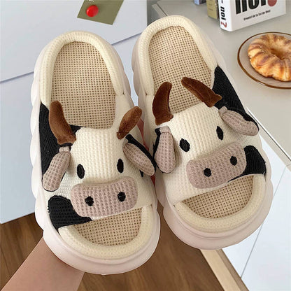 Chaussons patchwork vache grande taille amusants - image 11