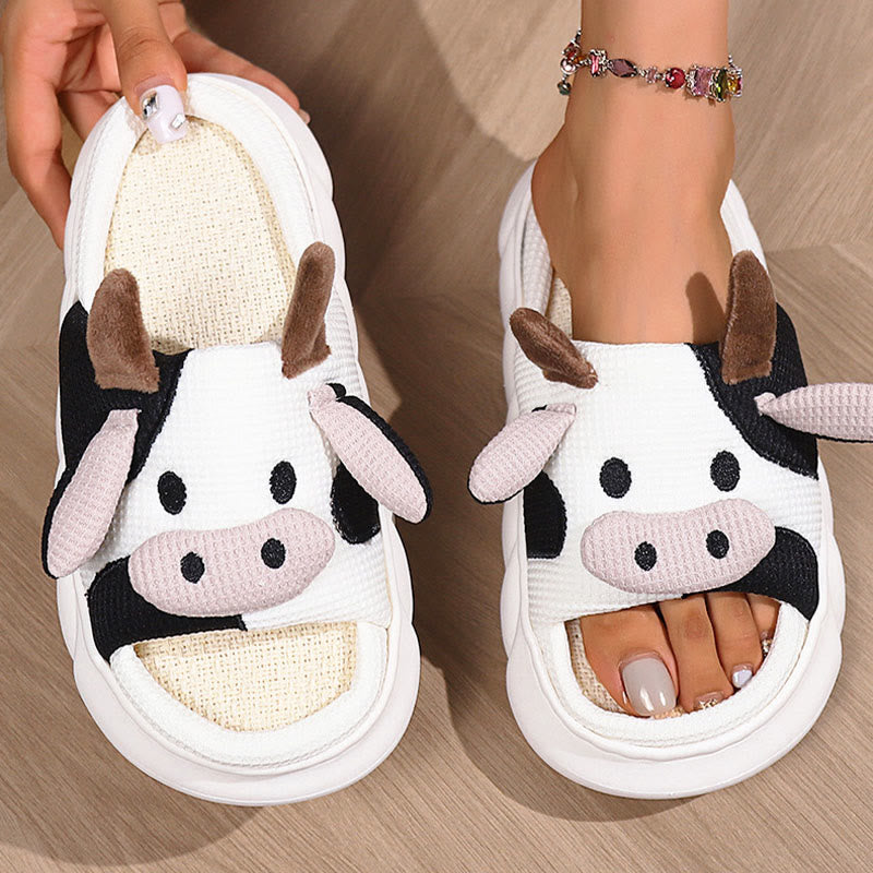 Chaussons patchwork vache grande taille amusants - image 7