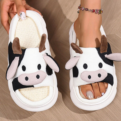Chaussons patchwork vache grande taille amusants - image 7