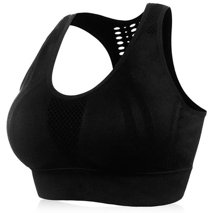 Soutien-gorge de sport transparent sans armatures grande taille à dos creux