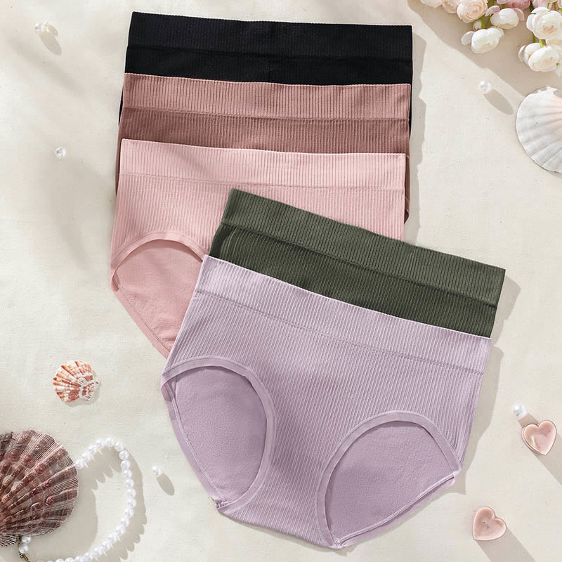 Culottes respirantes sans coutures de couleur pure grande taille (lot de 3)