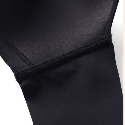 Soutien-gorge push-up sans armatures de couleur unie grande taille