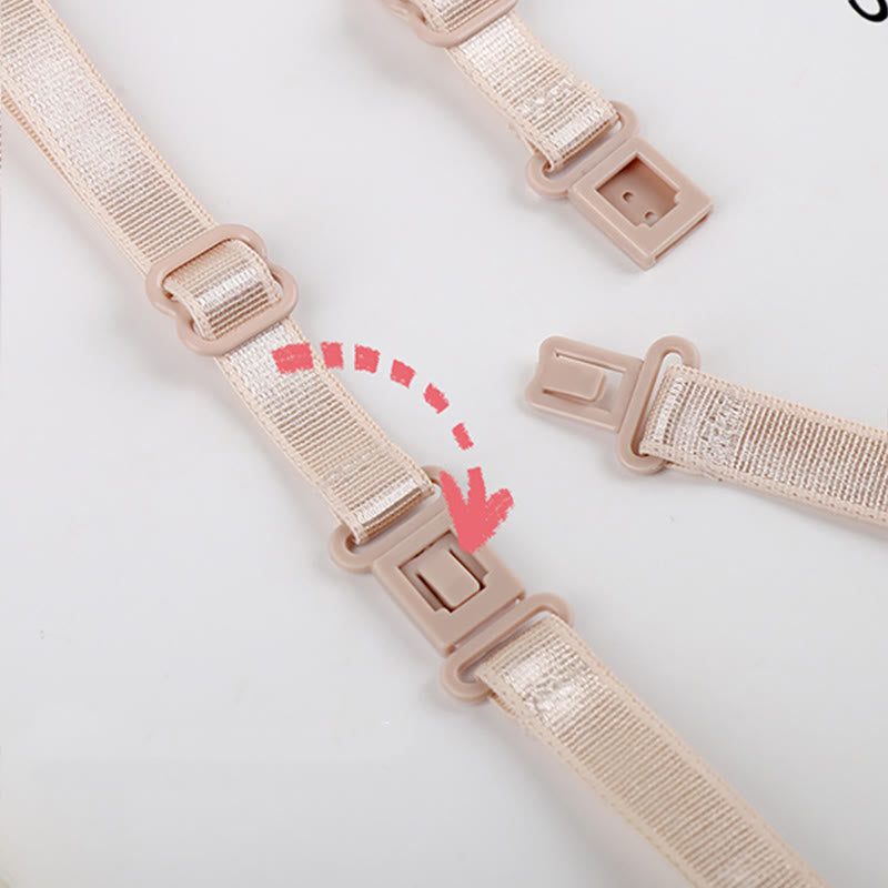 Supports de bretelles de soutien-gorge élastiques antidérapants de couleur unie (lot de 6)