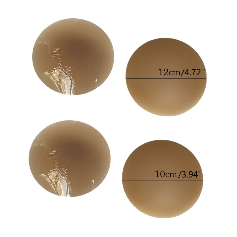 Cache-tétons fins et solides en silicone (2 paires) - 3,94''+4,72''-Brun foncé - image 14