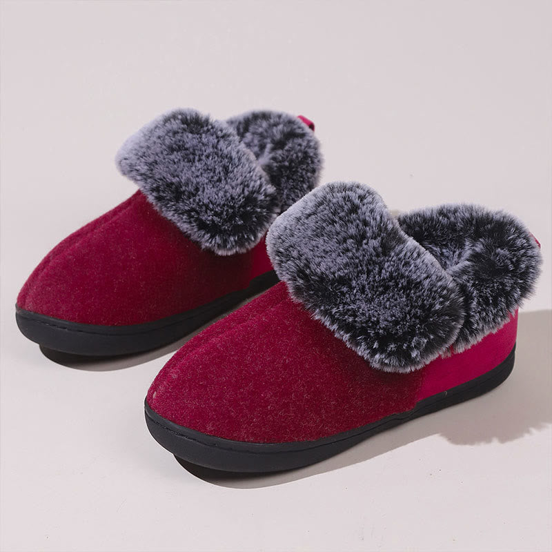 Chaussons antidérapants confortables grande taille - Vin - EU44-45 (US10-11) - image 8