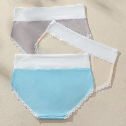 Culottes mi-hautes en dentelle élastique confortable (lot de 3)