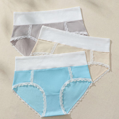 Culottes mi-hautes en dentelle élastique confortable (lot de 3)
