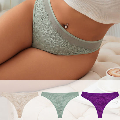 Culotte sexy grande taille avec sangle dans le dos (lot de 3)