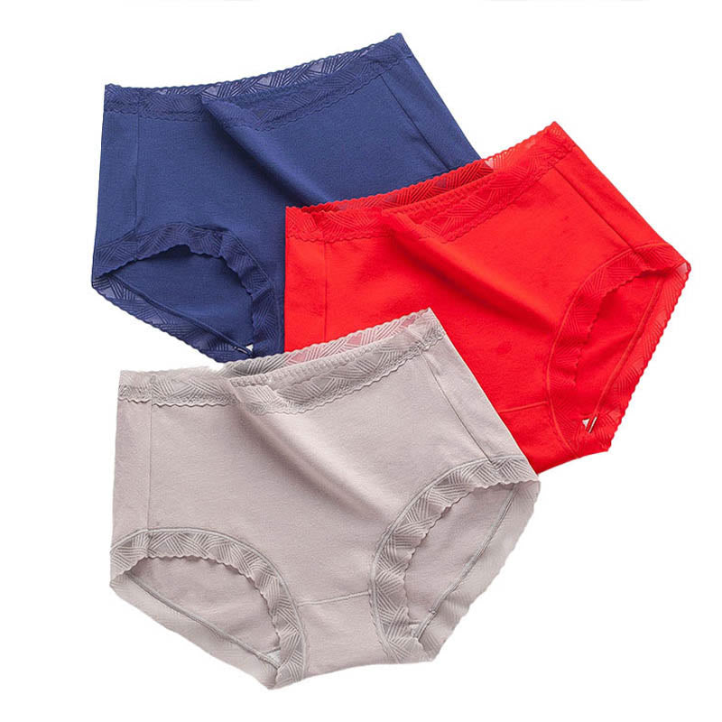 Culottes simples en coton taille haute (lot de 3) - image 0
