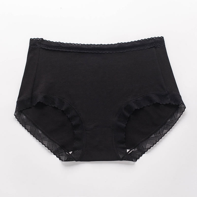 Culottes simples en coton taille haute (lot de 3) - Noir - 3XL - image 4