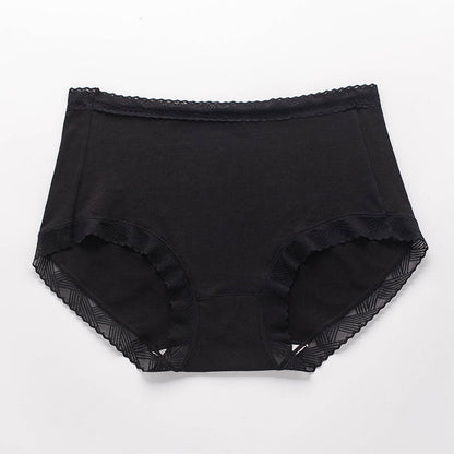 Culottes simples en coton taille haute (lot de 3) - Noir - 3XL - image 4