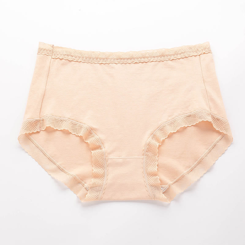 Culottes simples en coton taille haute (lot de 3) - Abricot - 3XL - image 7