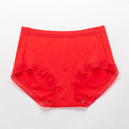 Culottes simples en coton taille haute (lot de 3) - Rouge - 3XL - image 3