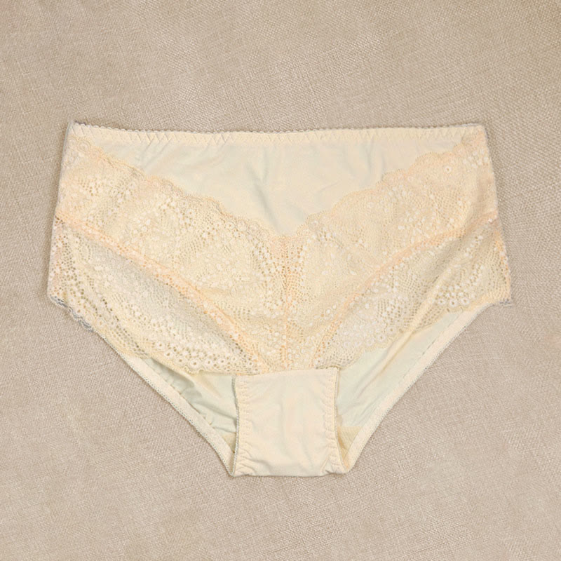 Culottes fines et sexy en dentelle taille mi-haute grande taille (lot de 2)