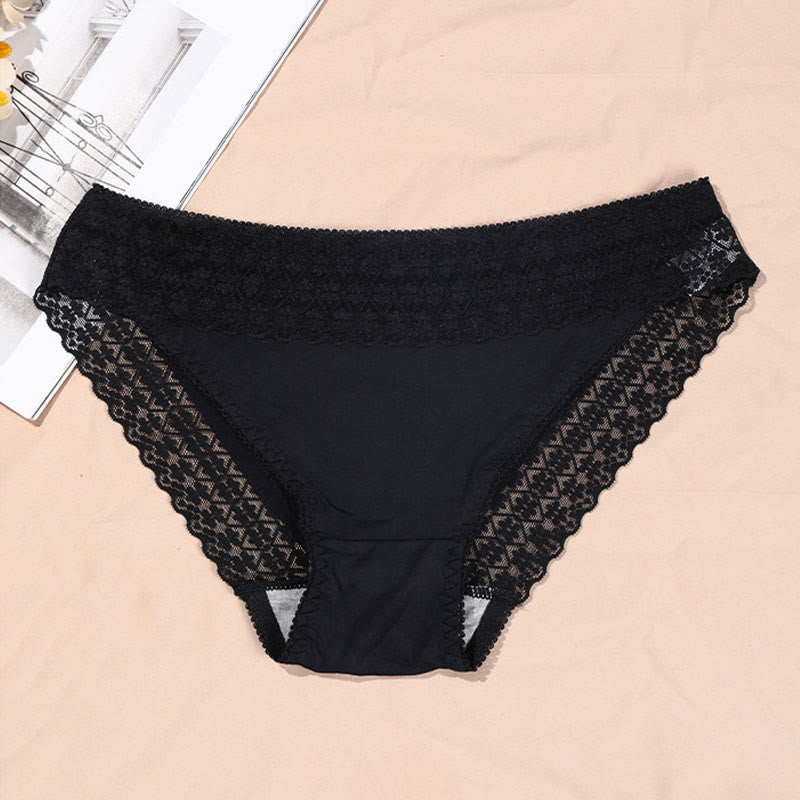 Culotte taille basse en dentelle à imprimé cœur et fraise (lot de 2)