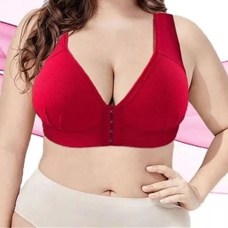 Soutien-gorge push-up sans armatures avec boucle sur le devant et bonnets complets