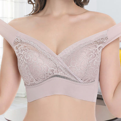 Soutien-gorge débardeur sans armatures en dentelle à bonnets fins