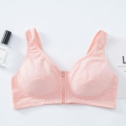 Soutien-gorge débardeur zippé en dentelle fine grande taille