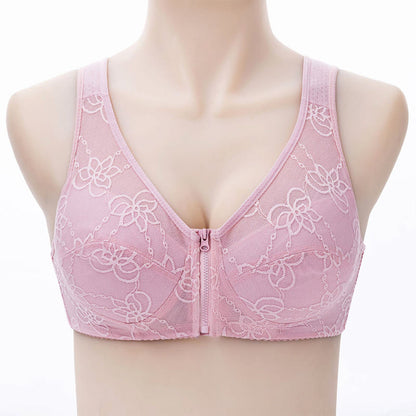 Soutien-gorge débardeur zippé en dentelle fine grande taille