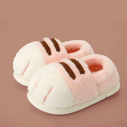 Chaussons fantaisie grande taille à motif pattes d'animaux amusants - Rose - EU43-44 (US9-10) - image 10