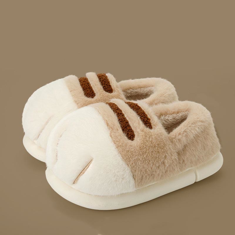 Chaussons fantaisie grande taille à motif pattes d'animaux amusants - Kaki - EU43-44 (US9-10) - image 9