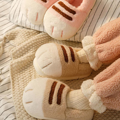 Chaussons fantaisie grande taille à motif pattes d'animaux amusants - image 1