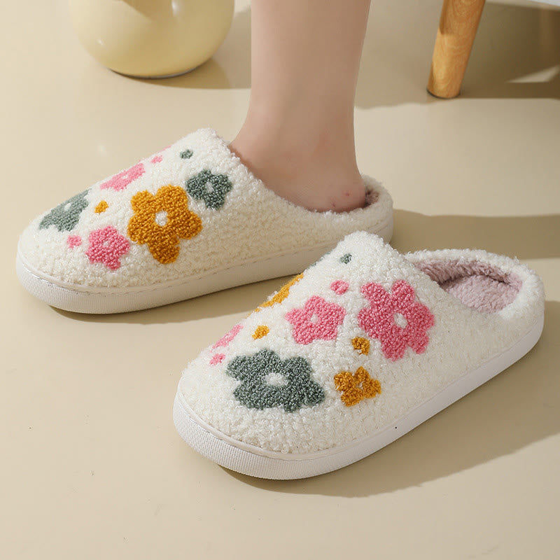 Chaussons adorables à fleurs vibrantes grande taille - image 2