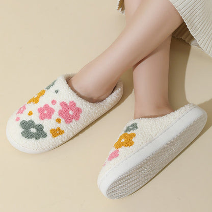 Chaussons adorables à fleurs vibrantes grande taille - image 1