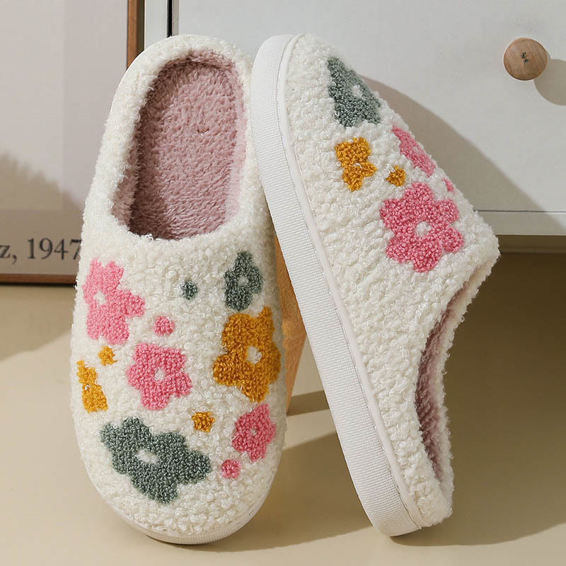 Chaussons adorables à fleurs vibrantes grande taille - image 4
