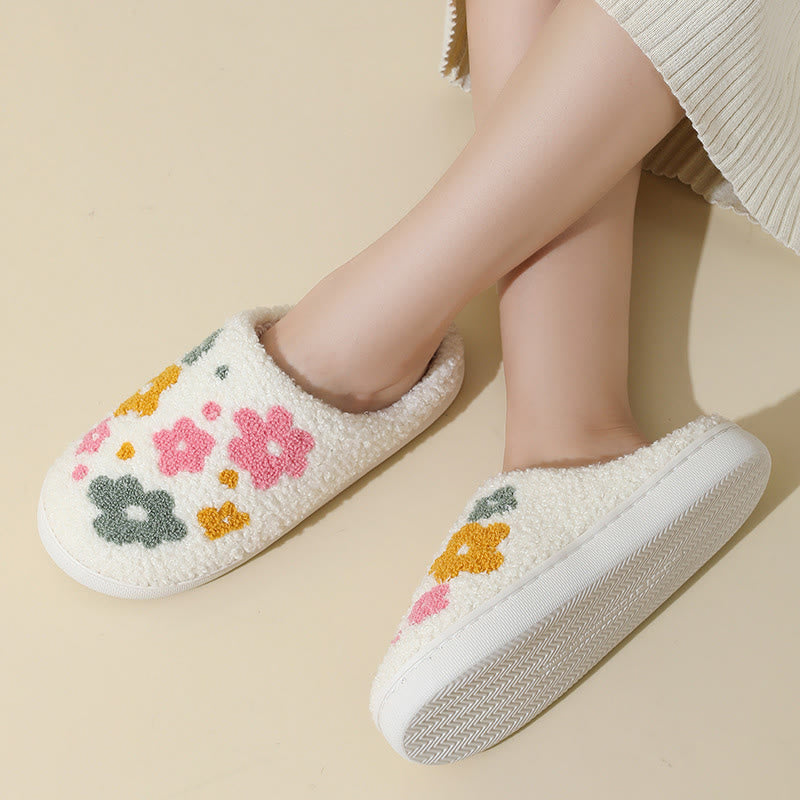 Chaussons adorables à fleurs vibrantes grande taille - image 3