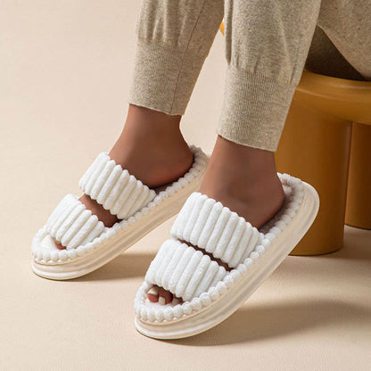 Chaussons plissés confortables grande taille