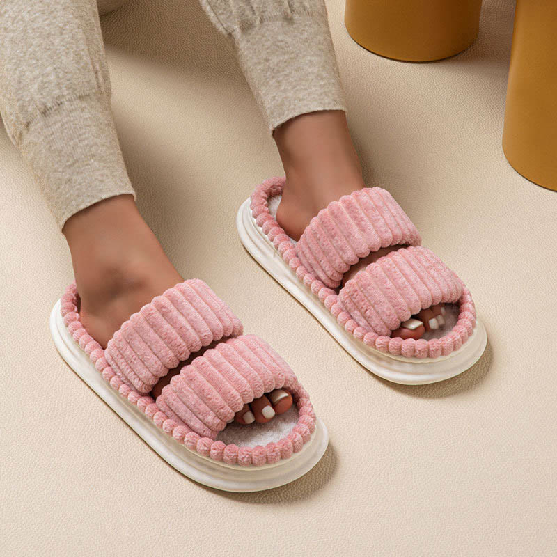 Chaussons plissés confortables grande taille