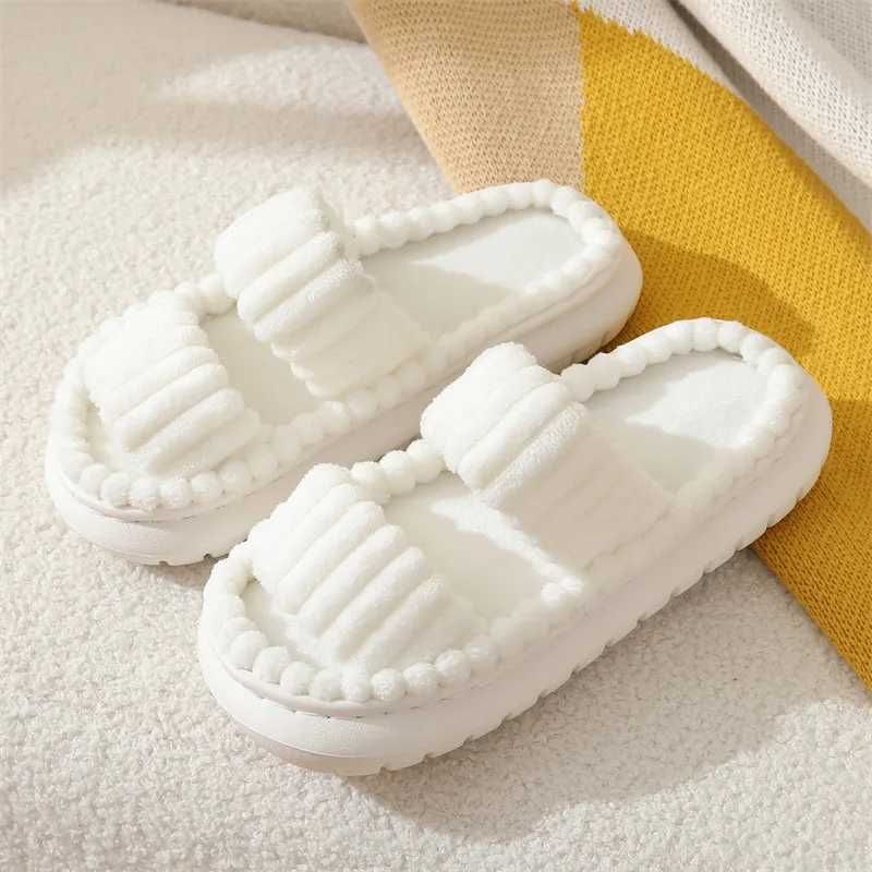 Chaussons plissés confortables grande taille - Blanc - EU43-44 (US9-10) - image 10