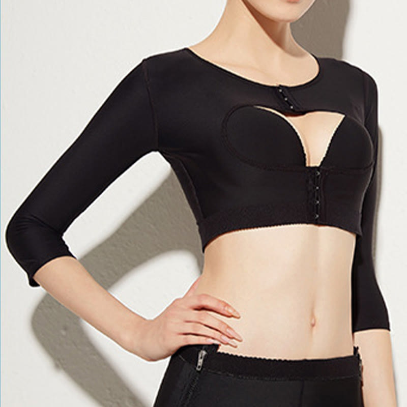 Bras de compression post-opératoire avec fermeture éclair - Noir - XS - image 2