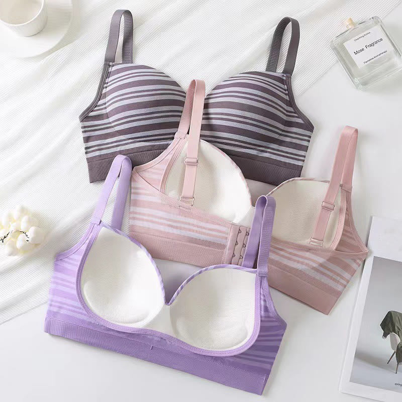 Soutien-gorge sans armatures confortable à rayures françaises (lot de 2)